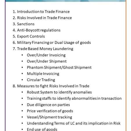 Trade Based Money Laundering (TBML)